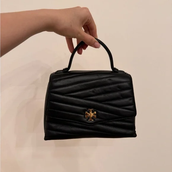 Tory Burch Black Quilted Leather Handbag - Picture 14 of 16